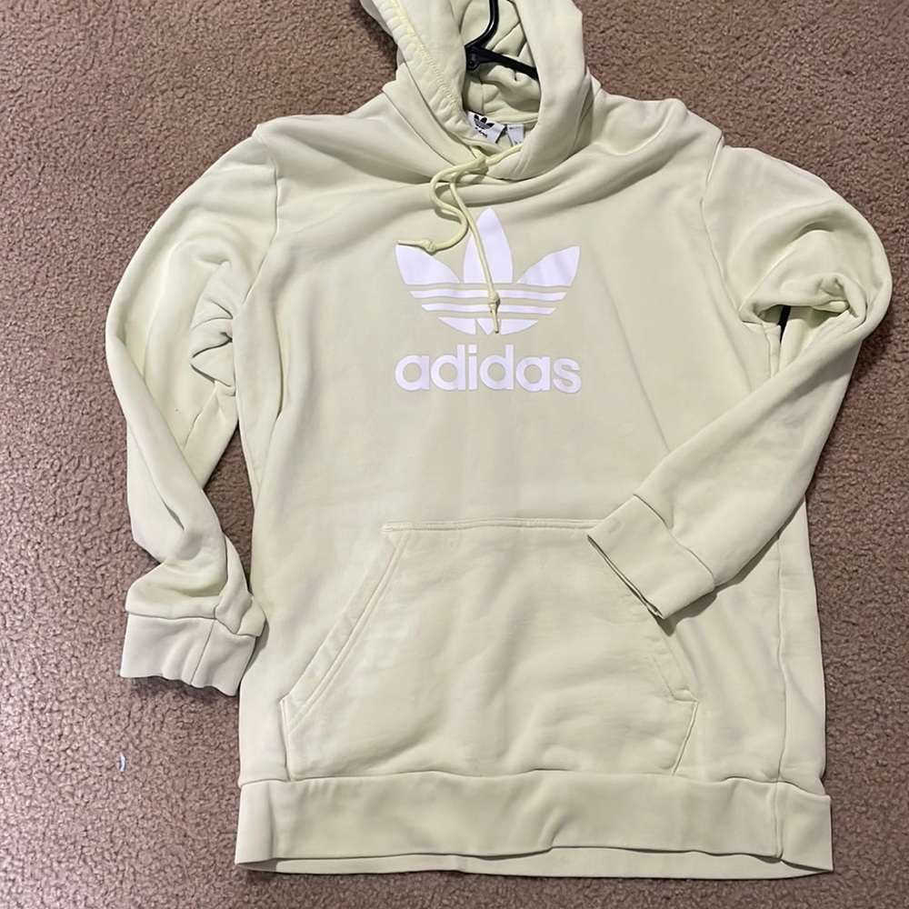 Pale yellow/green adidas hoodie